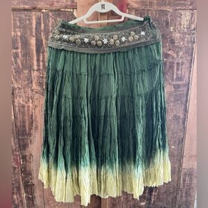 CRAVE CHIC SILK SKIRT KNEE LENGTH XL